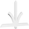 Ekena Millwork Redmond Architectural Grade PVC Gable Bracket, 60"W x 37 1/2"H x 2"D x 4"F, 15/12 Pitch GBP060X38X0204RED00 - alternate 1